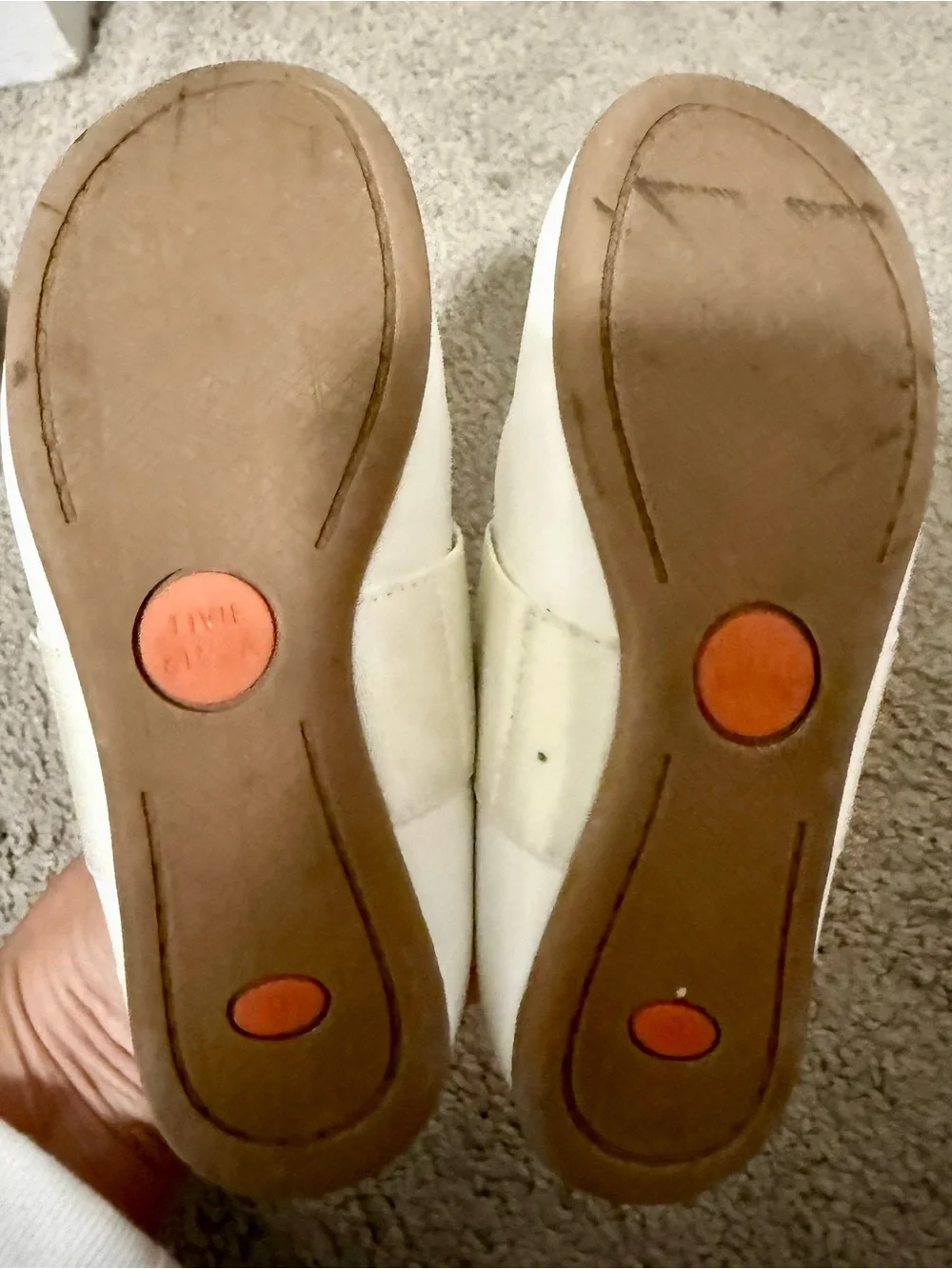 Livie & Luca Girls Ivory Elastic-Strap Dress Flats Size 9 Toddler